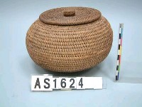 藏品(螺旋籐編圓盒)的圖片